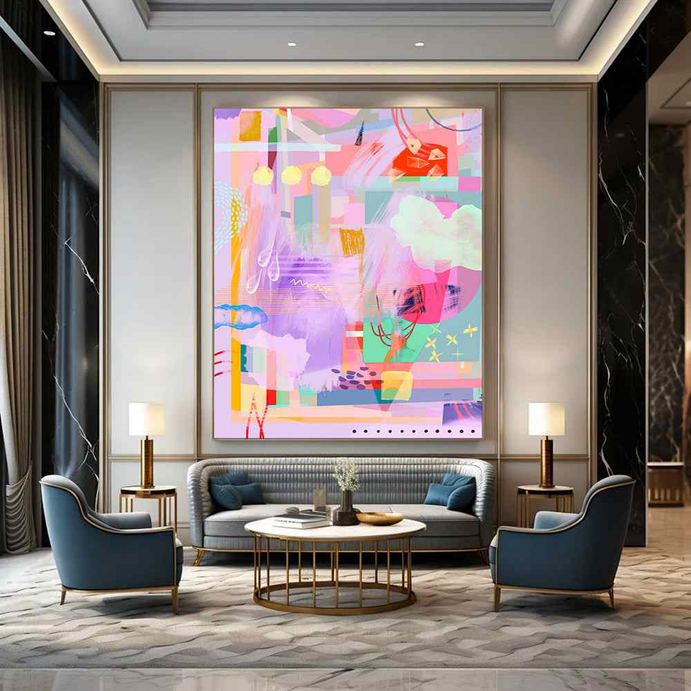 purple collage wall art